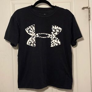 Under Armour “the girlfriend tee,” black and white- size S